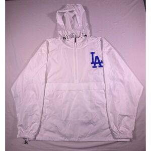 Champion Windbreaker Mens XXL White NEW Los Angeles Dodgers Packable Anorak